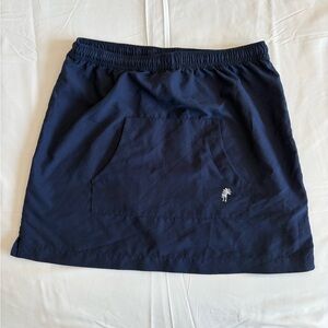 Bikini Village Navy Blue Skirt/Swim Coverup with Front Pocket